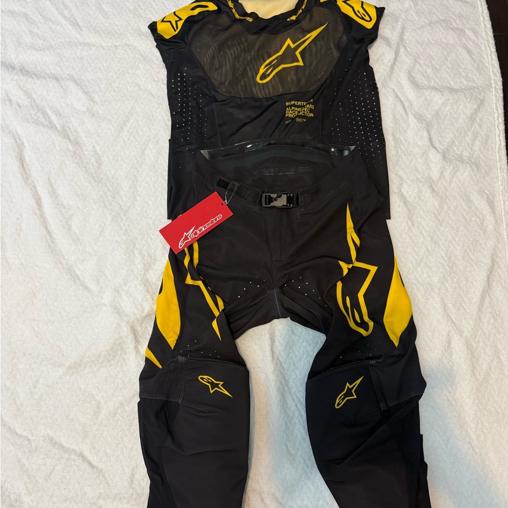 Alpinestars Black and Yellow Motorcycle Gear